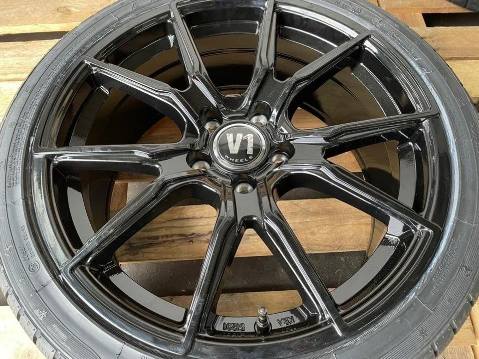 ⭐ V1 Wheels ⭐ 245 45 19 Zoll Schwarz Alufelgen Sommer Winterreifen 5×112 für Ssangyong Korando BMW iX1 X1 U11 PHEV Mercedes GLA GLB W245 W247 AMG 35 E Klasse All Terrain EQA EQB…