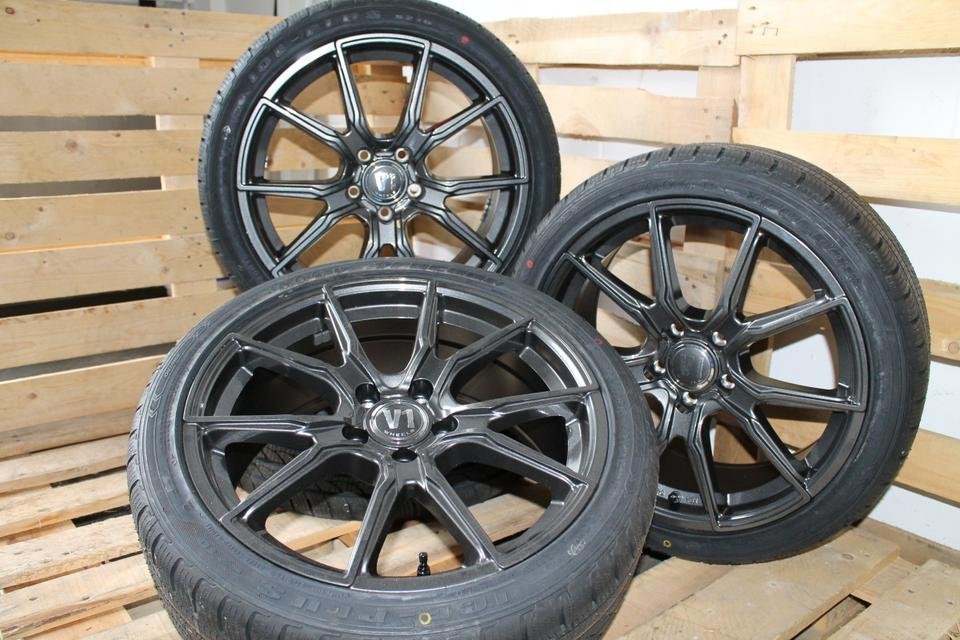 ⭐ V1 Wheels V1 ⭐ 20 Zoll 255/35 20 Grau Glanz Sommerreifen Alufelgen Winterreifen für Audi Q3 8U A6 S6 4G F2 A7 4G F2 C8 A8 4E Mercedes C Klasse W222 W217 BMW 6er GT G32 7er 7L…