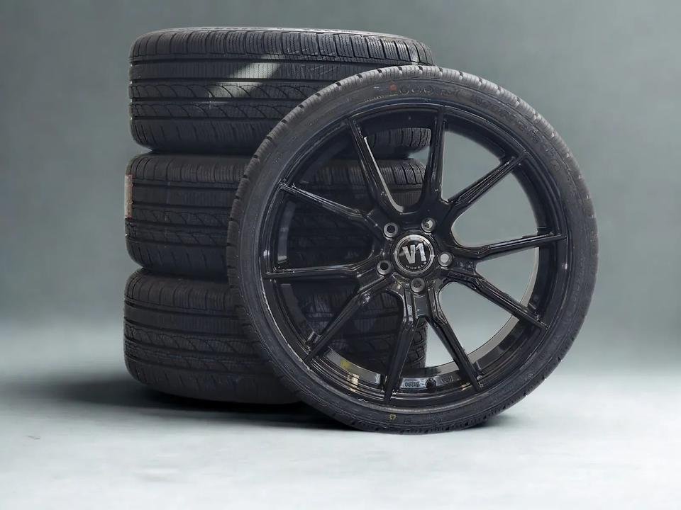 ☀️ 19 Zoll Mercedes-Benz Sommerräder Sommerreifen mit Alufelgen V1 Wheels Felgen mit Reifen schwarz S-Klasse V220, W220 V221, W221 Alu Räder Sommerreifen 245/40 R19 8,5×19 ET35…