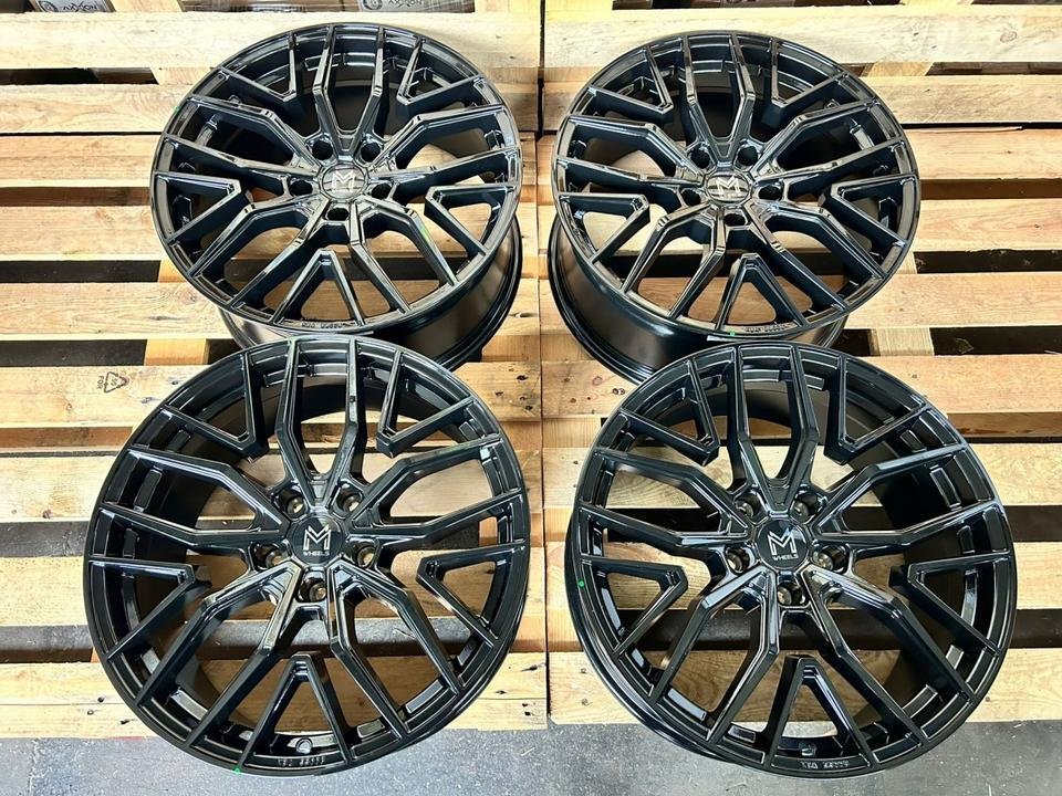 ⭐ 19 Zoll MM Wheels ⭐ 5×112 Schwarz Glanz Alufelgen 5/112 Felgen für Audi A4 B6 B7 8H 8E 8K B8 B9 F4 A5 B8 B9 F5 A6 RS6 4B 4G C7 C8 A7 4G F2 A8 S8 4E 4H F8 Q3 RS Q3 8U F3 Q5 8R…