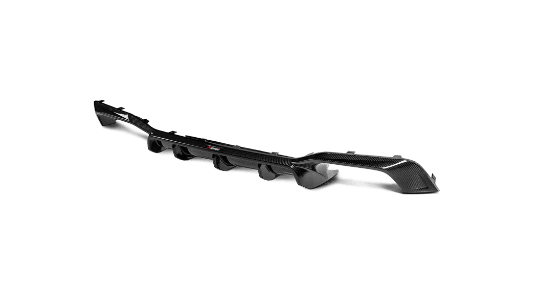 Akrapovic High Gloss Carbon Fiber Rear Diffuser for F98 BMW X4 M & X4 M Competition with OPF / GPF