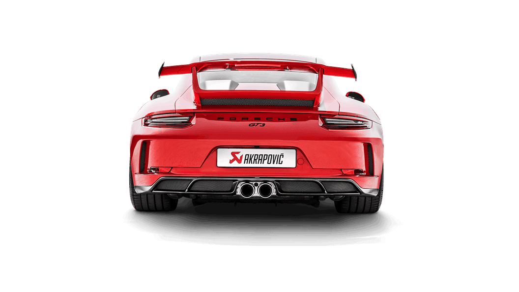 Akrapovic Matte Carbon Fiber Rear Diffuser for 991.2 Porsche 911 GT3 & GT3 Touring