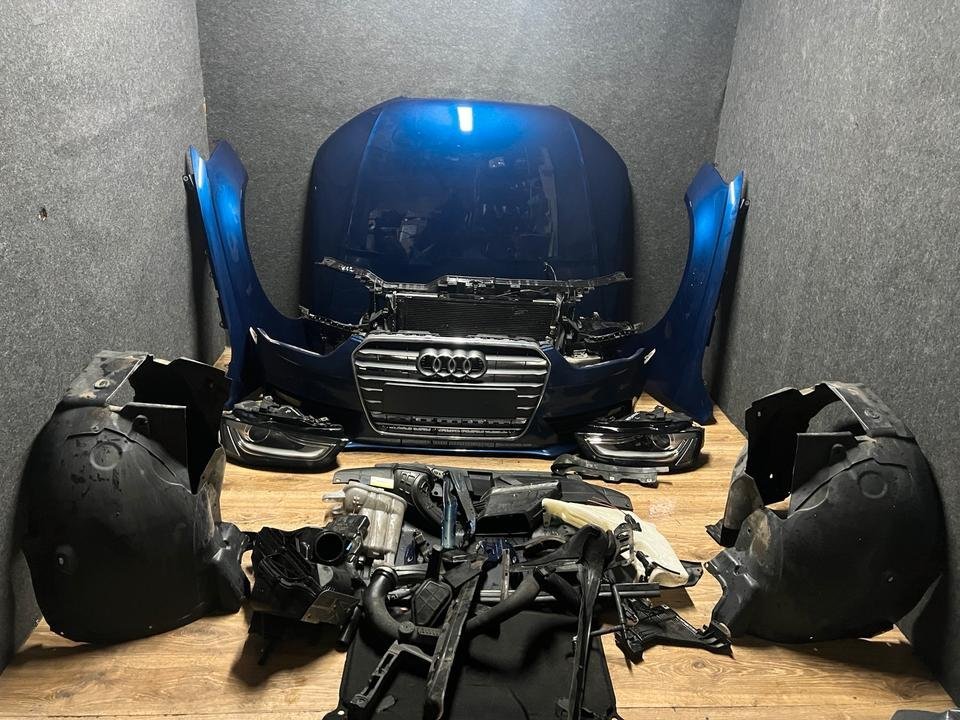 Audi A4 B8 8K LX5Q Motorhaube Stoßstange Scheinwerfer Kühlerpaket