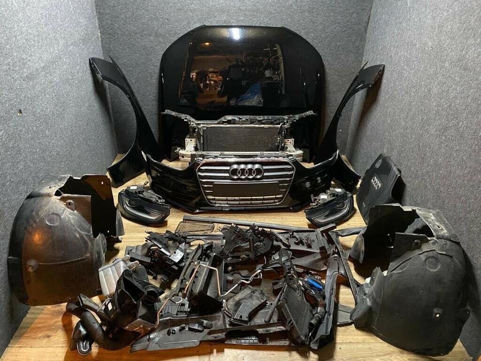 Audi A4 B8 8K LY9B Motorhaube Stoßstange Scheinwerfer Kühlerpaket