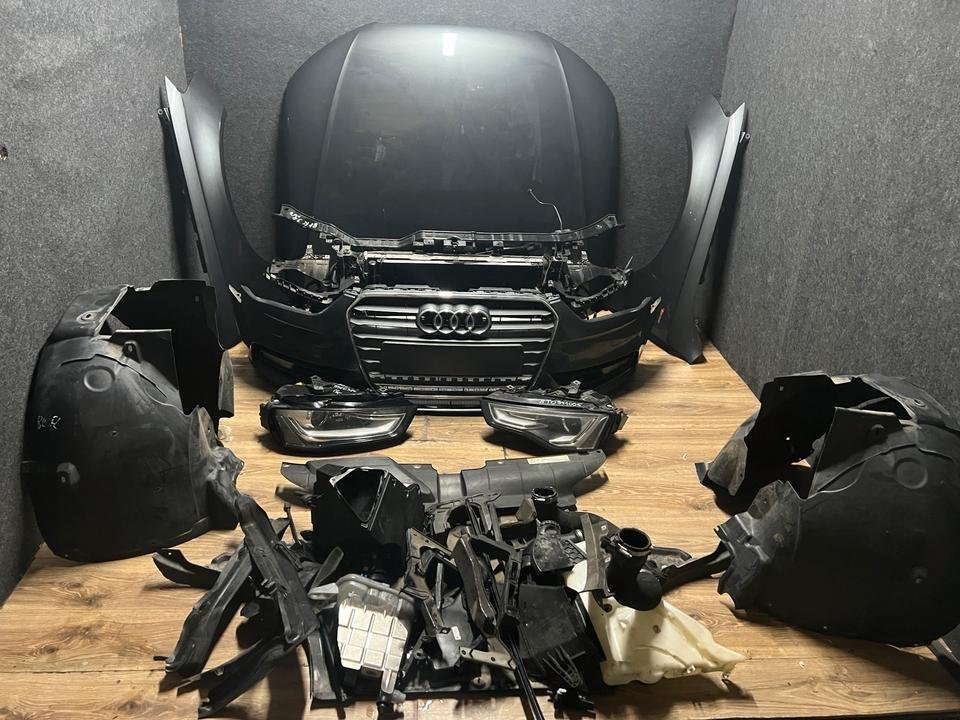 Audi A4 B8 8K LZ7S Motorhaube Stoßstange Scheinwerfer Kühlerpaket