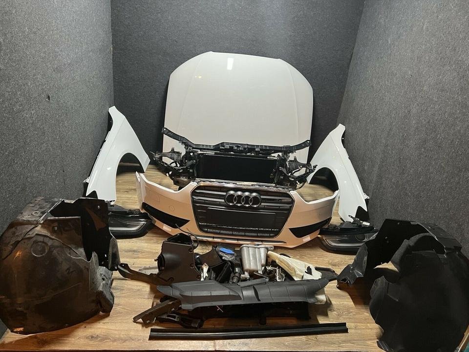 Audi A4 B8 FL LY9C Motorhaube Stoßstange Scheinwerfer Kühlerpaket