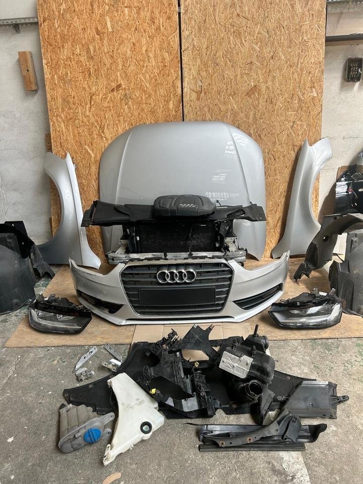 Audi A4 B8 VFL LX7W Frontpaket Motorhaube Stoßstange Kühlerpaket