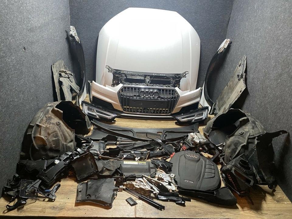Audi A4 B9 Allroad LY9C Motorhaube Stoßstange Scheinwerfer Kühler