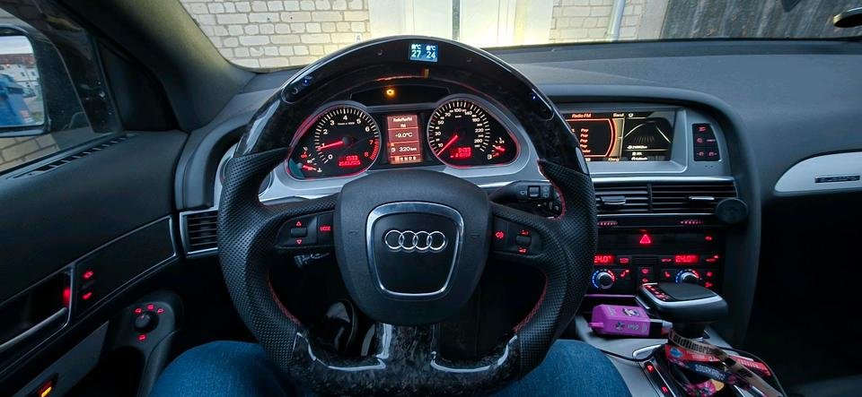 Audi A6 4f Lenkrad abgeflacht mit Display und Forged Carbon