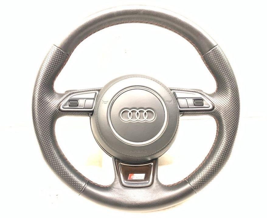 AUDI A6 4G LENKRAD LEDER SLINE INDIVIDUAL LEDER BEZOGEN LOCH A7