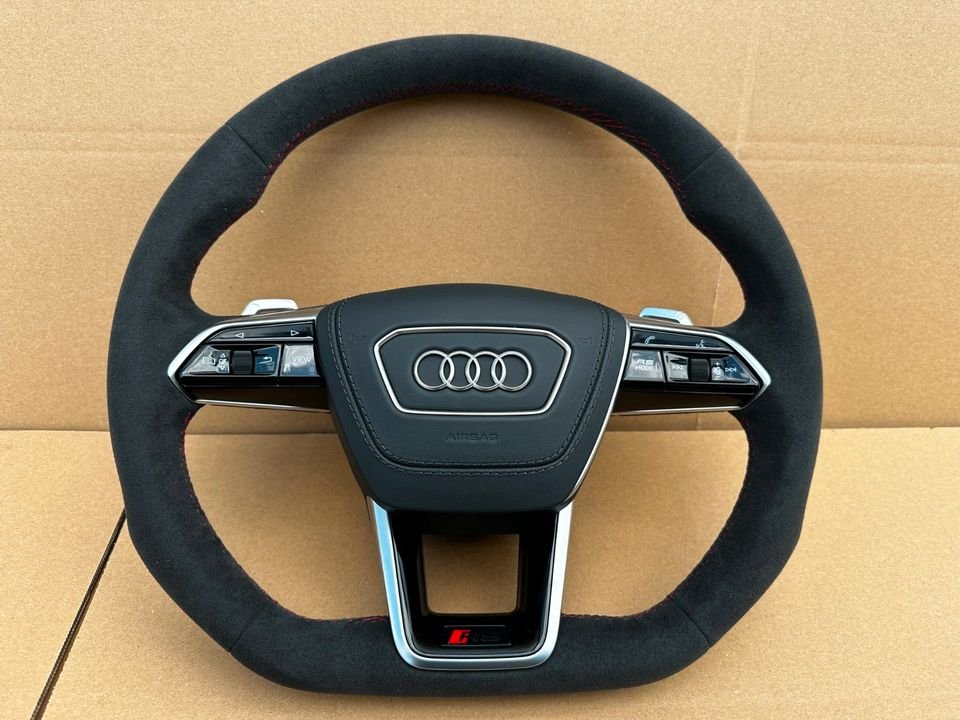 Audi A6 A7 Q5 Q7 Q8 A8 A4 A5 Alcantara Lenkrad Abgeflacht NEU