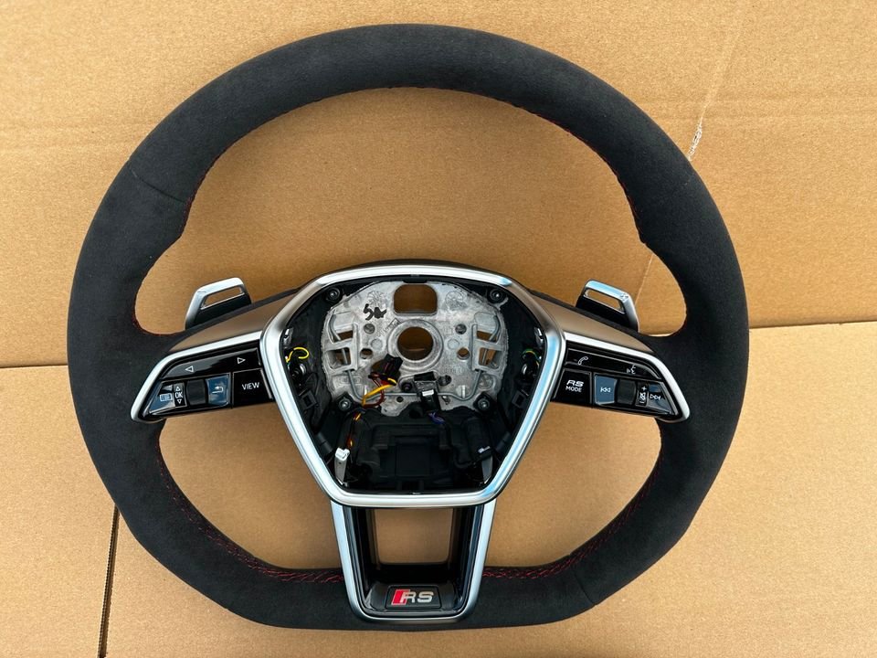 Audi A6 A7 Q5 Q7 Q8 A8 A4 A5 Alcantara Lenkrad Abgeflacht NEU