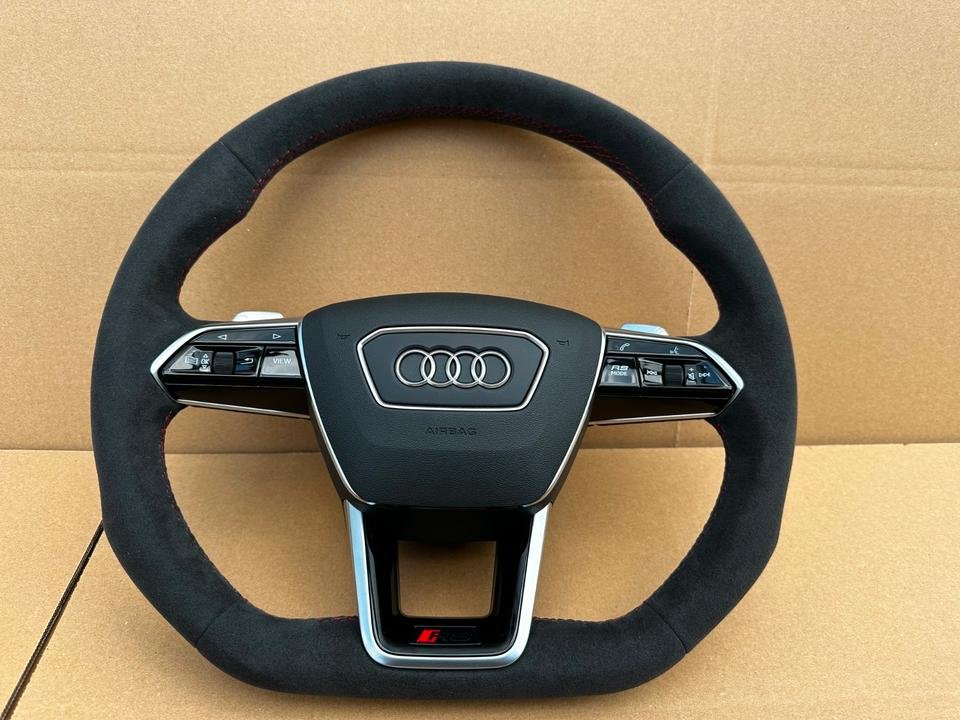 Audi A6 A7 Q5 Q7 Q8 A8 A4 A5 Alcantara Lenkrad Abgeflacht NEU