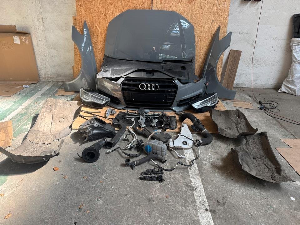 Audi A6 C7 4G LY7C Motorhaube Stoßstange Scheinwerfer Kühlerpaket