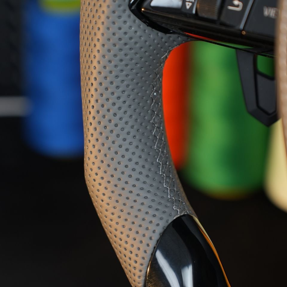 Audi A6 S6 RS6 A7 S7 RS7 C8 4K A8 S8 4N D5 Lenkrad Leder Black