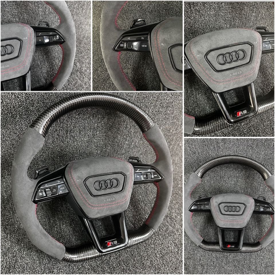 Audi A6 S6 RS6 A7 S7 RS7 C8 4K S8 4N D5 Lenkrad Alcantara carbon