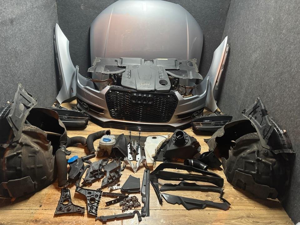 Audi A7 4G LZ7G S-Line Matrix Motorhaube Stoßstange Kühlerpaket