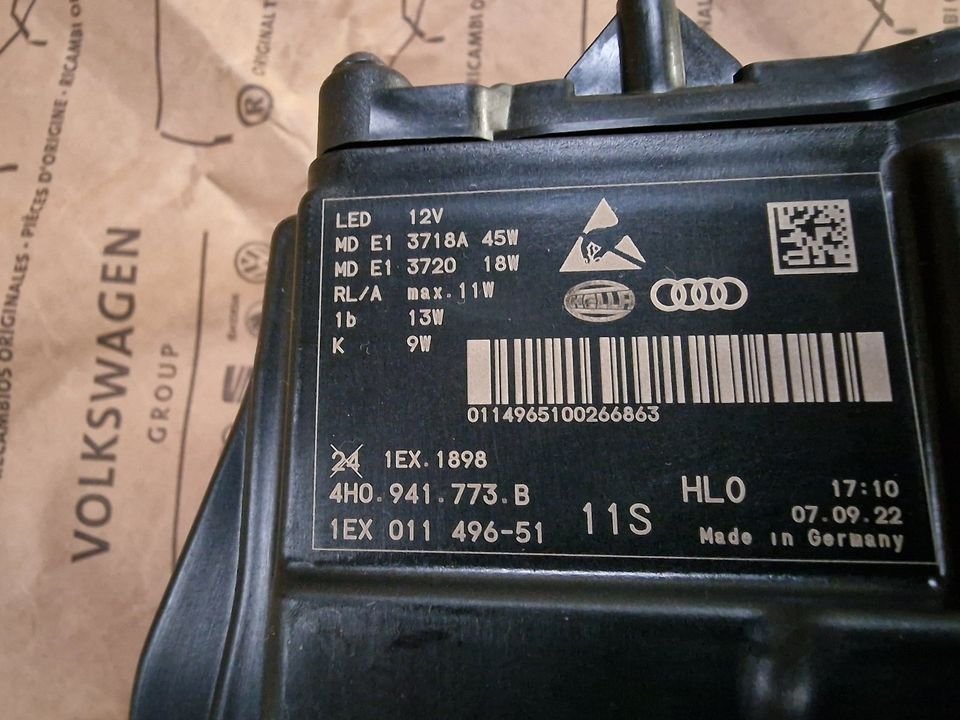 AUDI A8 4N LED Scheinwerfer Headlights links left 4H0941773B