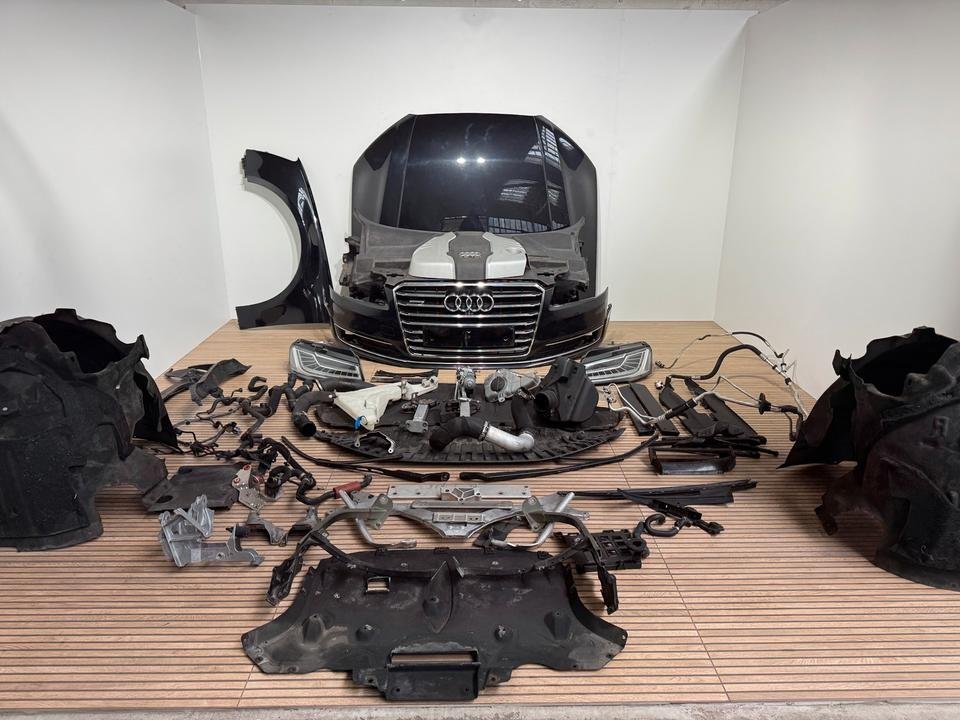 Audi A8 D4 Facelift LZ9Y Front Motorhaube Stoßstange Scheinwerfer