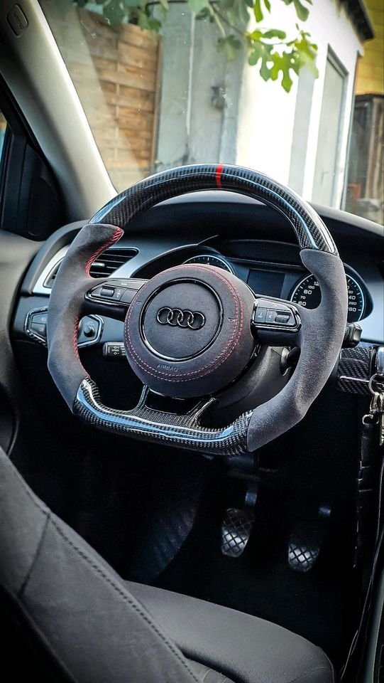 Audi CARBON Lenkrad A3 A4 A5 Q3 Q5 8V S-Line abgeflacht, AIRBAG