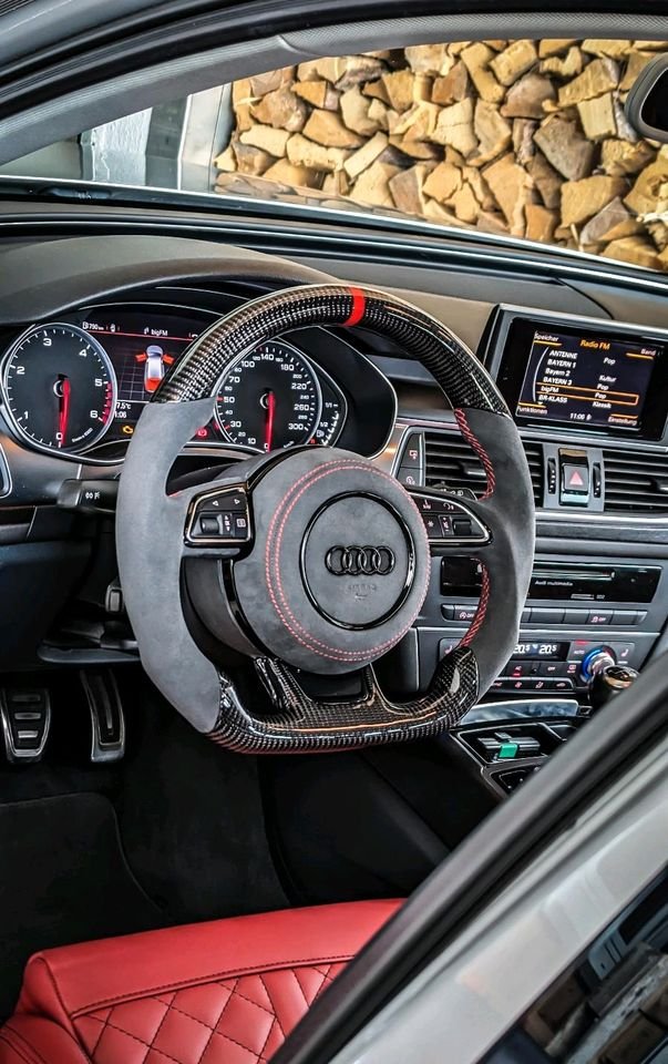 Audi CARBON Lenkrad A3 A4 A5 Q3 Q5 8V S-Line abgeflacht, AIRBAG