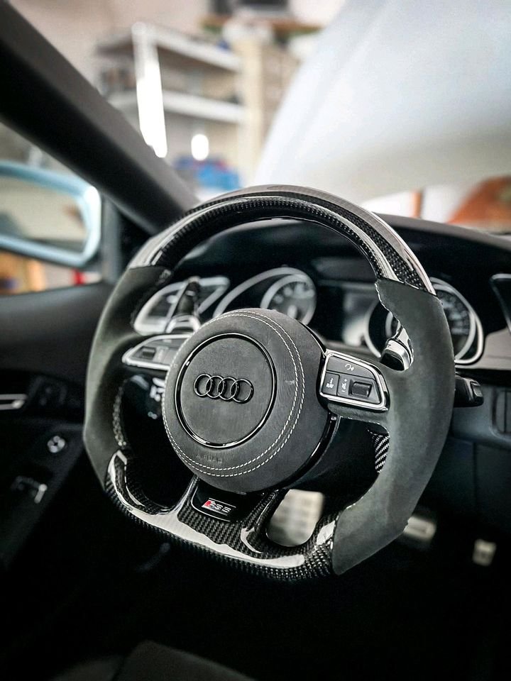 Audi CARBON Lenkrad A3 A4 A5 Q3 Q5 8V S-Line abgeflacht, AIRBAG