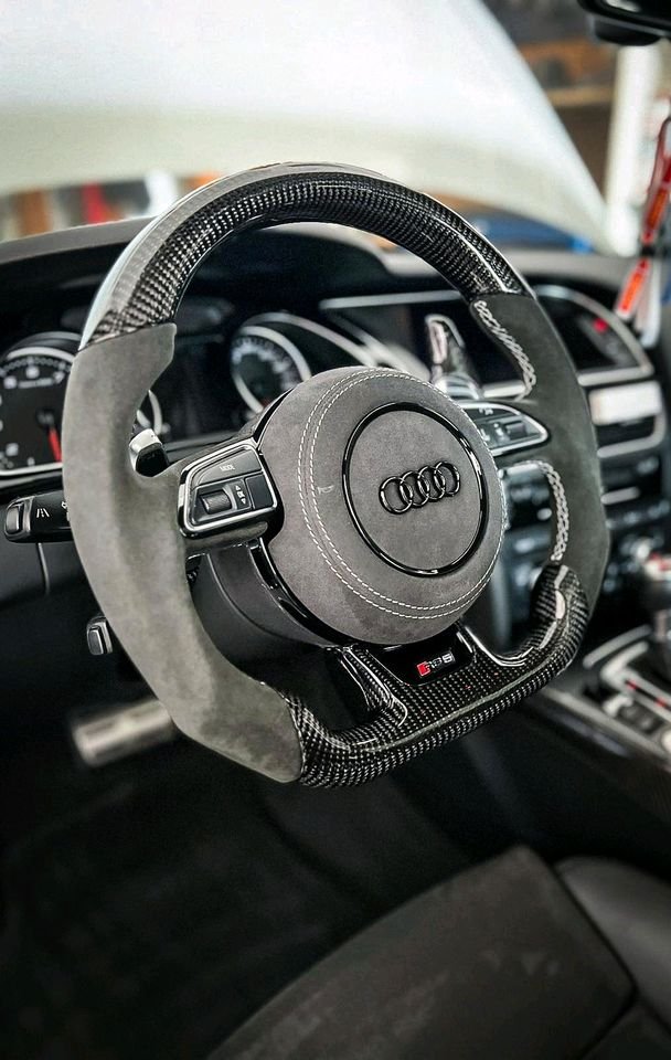 Audi CARBON Lenkrad A3 A4 A5 Q3 Q5 8V S-Line abgeflacht, AIRBAG