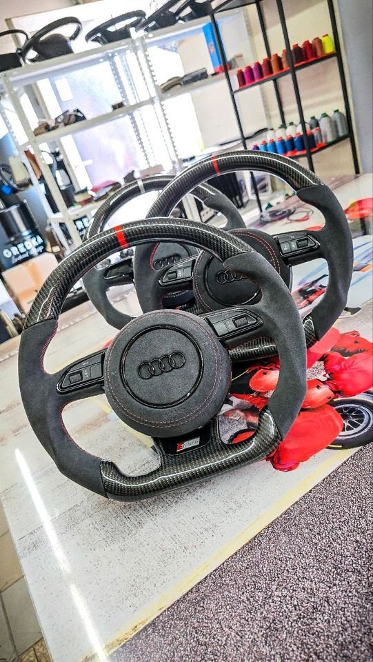 Audi CARBON Lenkrad A3 A4 A5 Q3 Q5 8V S-Line abgeflacht, AIRBAG