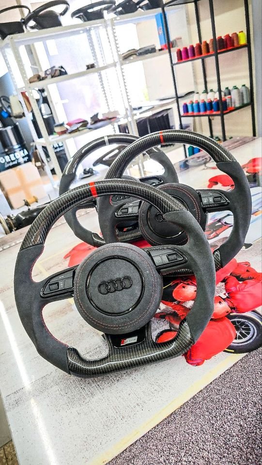 Audi CARBON Lenkrad A3 A4 A5 Q3 Q5 8V S-Line abgeflacht, AIRBAG