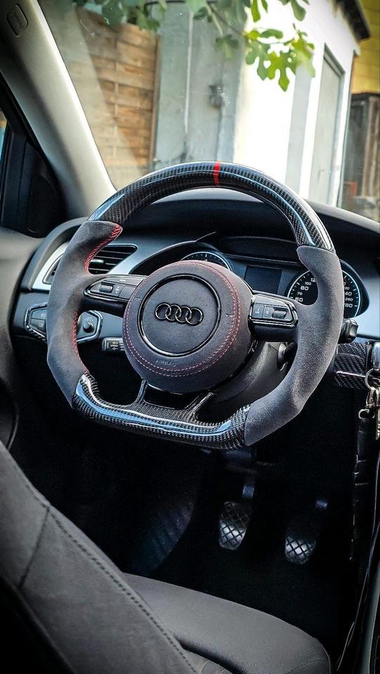 Audi CARBON Lenkrad A3 A4 A5 Q3 Q5 8V S-Line abgeflacht, AIRBAG