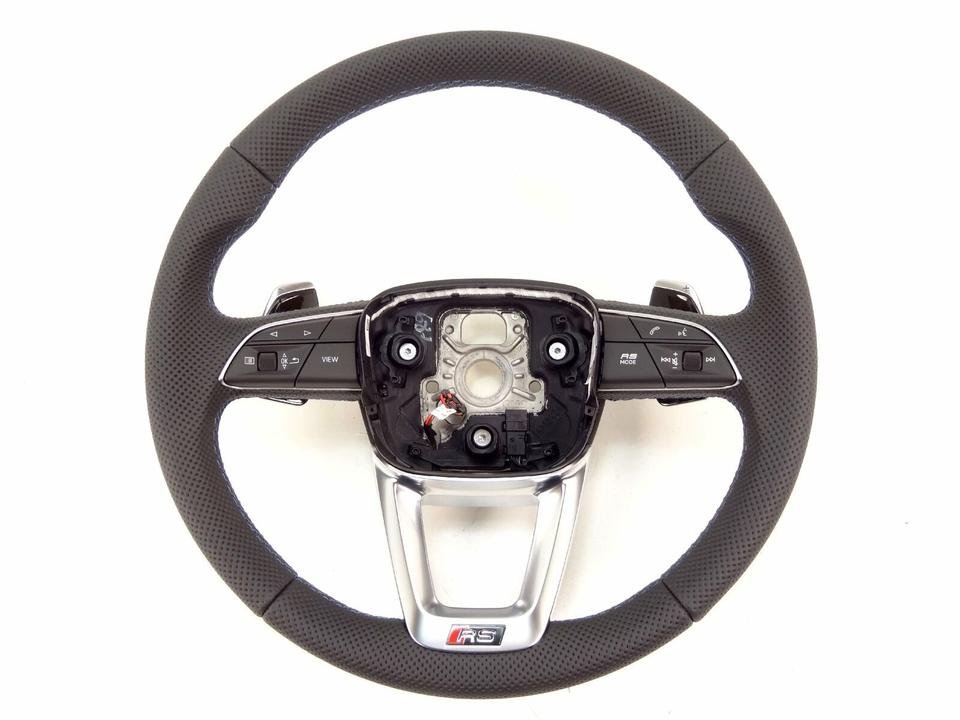 Audi RS Q8 MFL Lederlenkrad Sportlederlenkrad Lenkrad Leder Blau