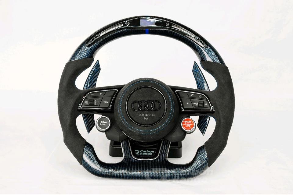 Audi RS3 RS6 Carbon Performance Lenkrad blaues Echt Carbon