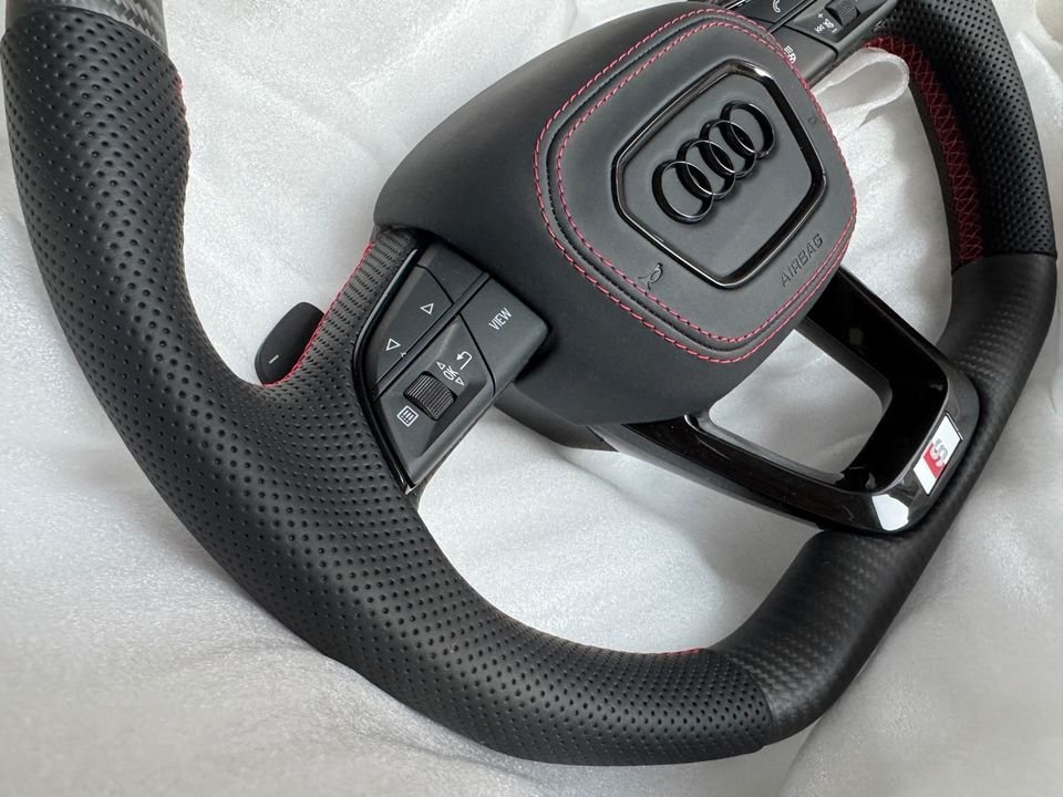 Audi S3 RS3 RSQ3 Q5 SQ5 Q7 SQ7 SQ8 RSQ8 4M Lenkrad Carbon Leder