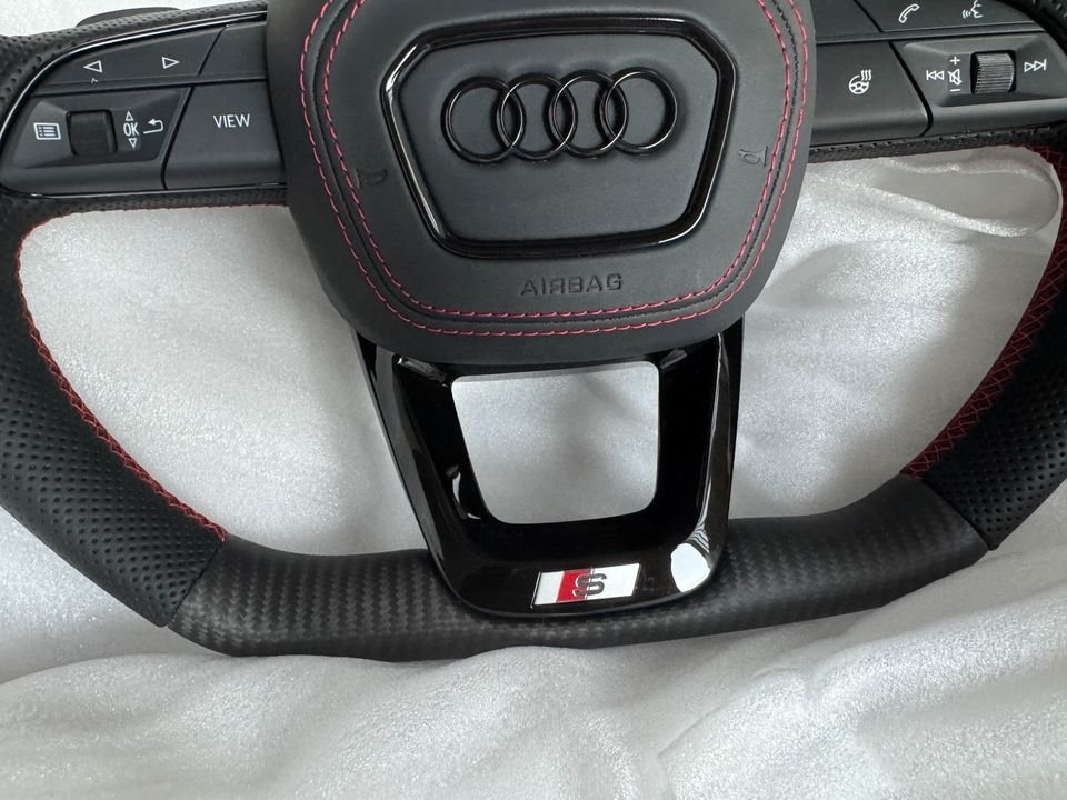 Audi S3 RS3 RSQ3 Q5 SQ5 Q7 SQ7 SQ8 RSQ8 4M Lenkrad Carbon Leder
