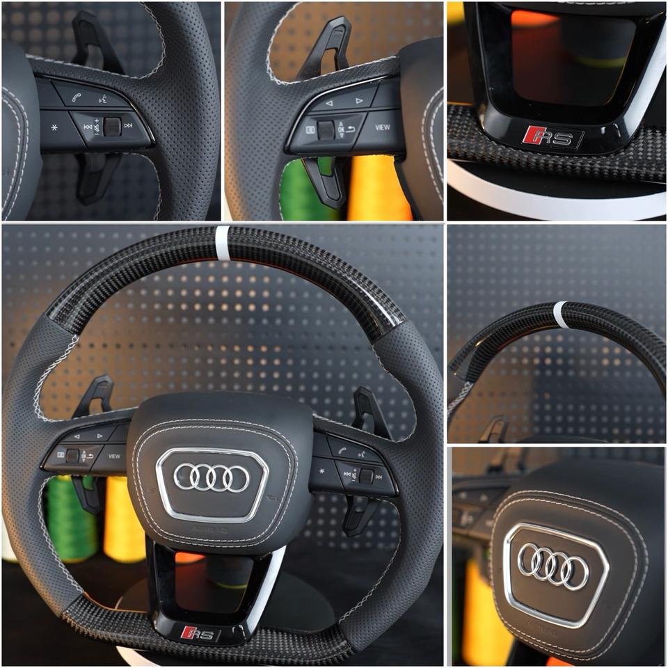 Audi S3 RS3 RSQ3 Q5 SQ5 Q7 SQ7 SQ8 RSQ8 4M Lenkrad Carbon Leder