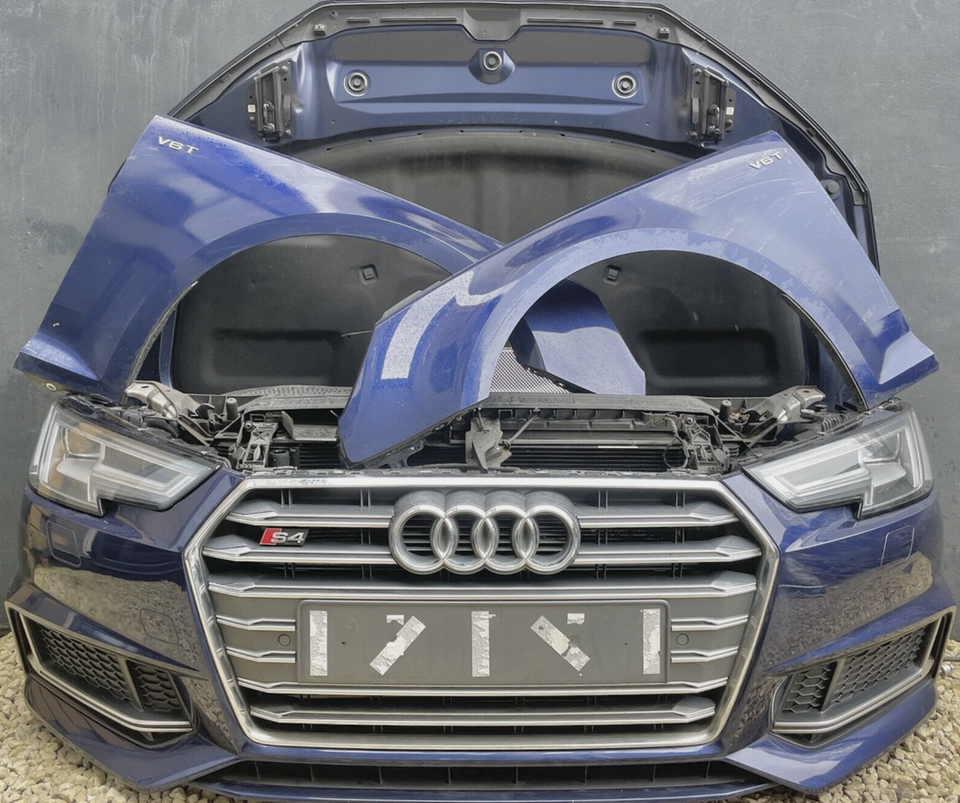 AUDI S4 B9 V6 3.0 Frontpaket Stoßstange Motorhaube Scheinwerfer