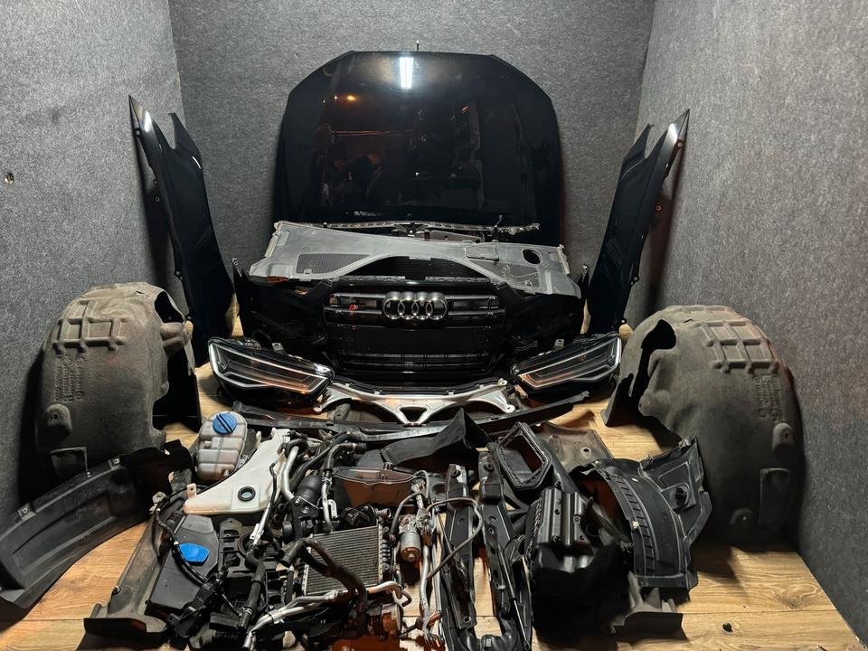 Audi S6 C7 LY9T Motorhaube Stoßstange Scheinwerfer Kühlerpaket