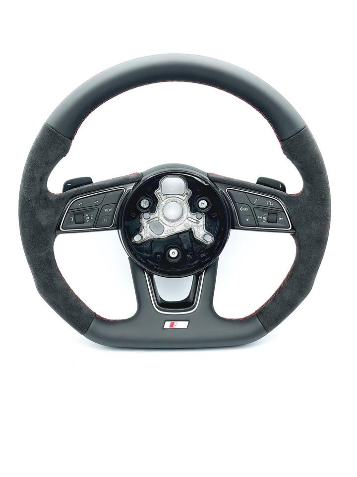 Audi Sline Lenkrad abgeflacht,Leder,A3,A4,A5,A6,A7,A8,Q3,Q5,Q7,Q8