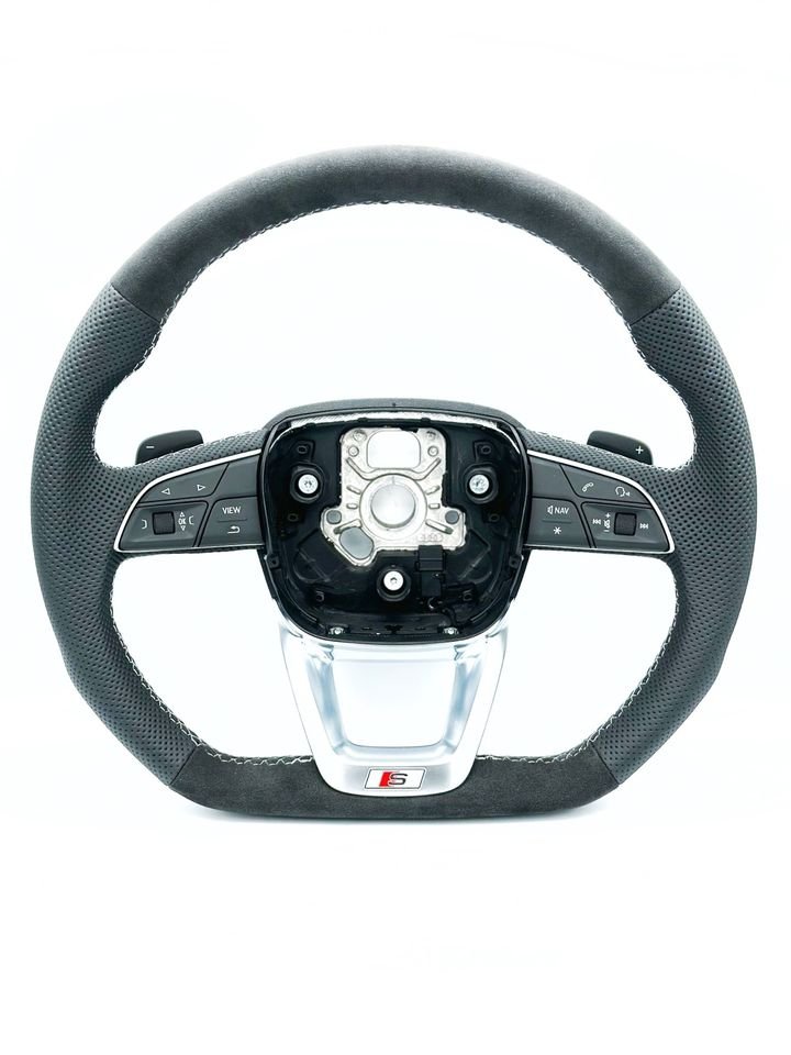 Audi Sline Lenkrad abgeflacht,Leder,A3,A4,A5,A6,A7,A8,RSQ8,Q7,Q5