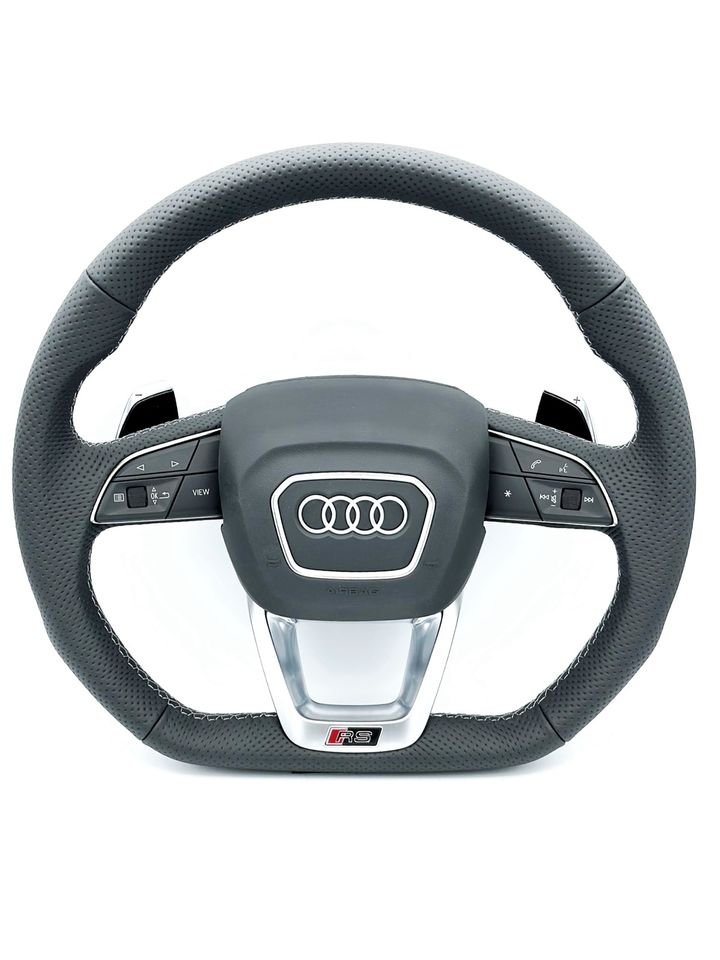 Audi Sline Lenkrad abgeflacht,Leder,A3,A4,A5,A6,A7,A8,RSQ8,Q7,Q5