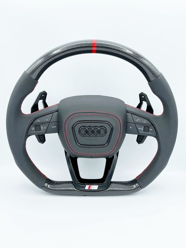 Audi Sline Lenkrad abgeflacht,Leder,A3,A4,A5,A6,A7,A8,RSQ8,Q7,Q5