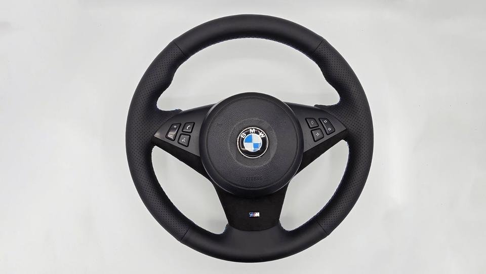 BMW E60 E61 E63 E64 M Lenkrad Neu Bezogen KOMPLETT