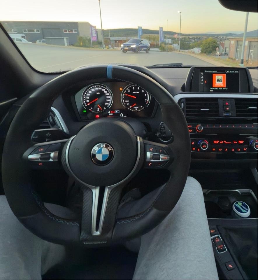 BMW M Perfomence Lenkrad Sport F Modelle Alcantara Carbon Blau