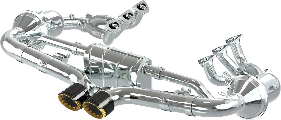 Capristo Valved Muffler w/ Sport Headers and Carbon Tips for 992 Porsche 911 GT3 & GT3 RS