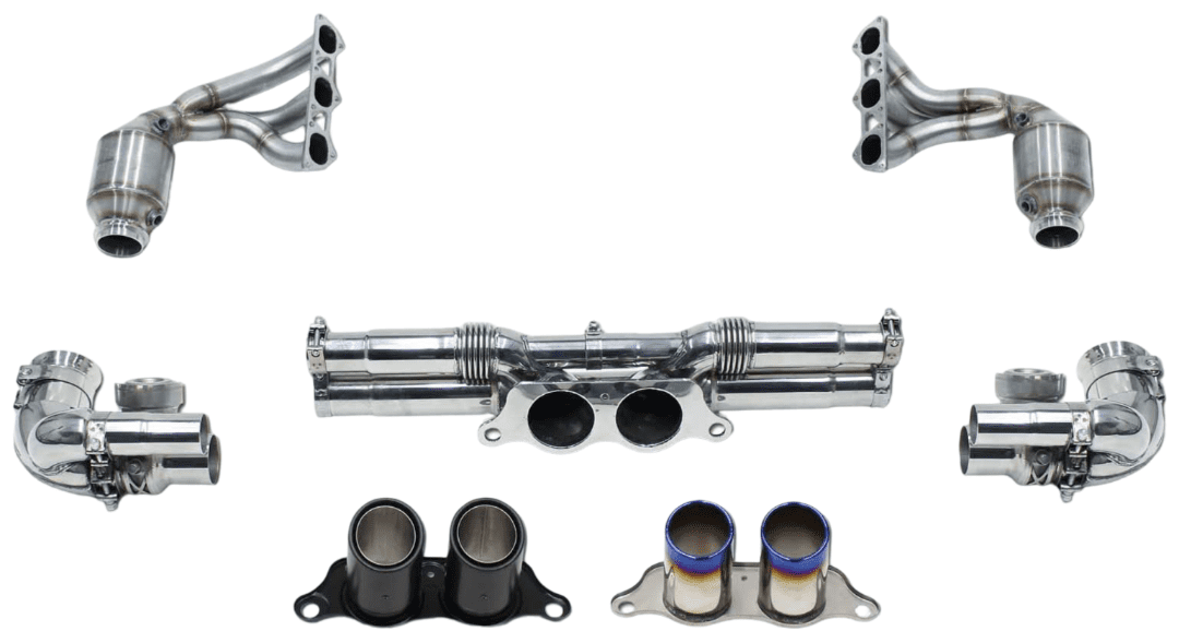 CARGRAPHIC Lightweight Sports Exhaust Kit w/ Race Silencers for 991 Porsche 911 GT3 / GT3 RS / R