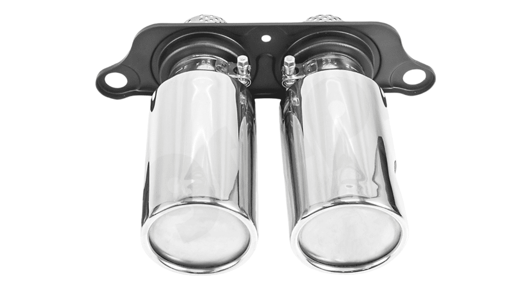 CARGRAPHIC Mirror Polished Double-End Sport Tailpipes w/o Silencers for 991 Porsche 911 GT3 / GT3 RS