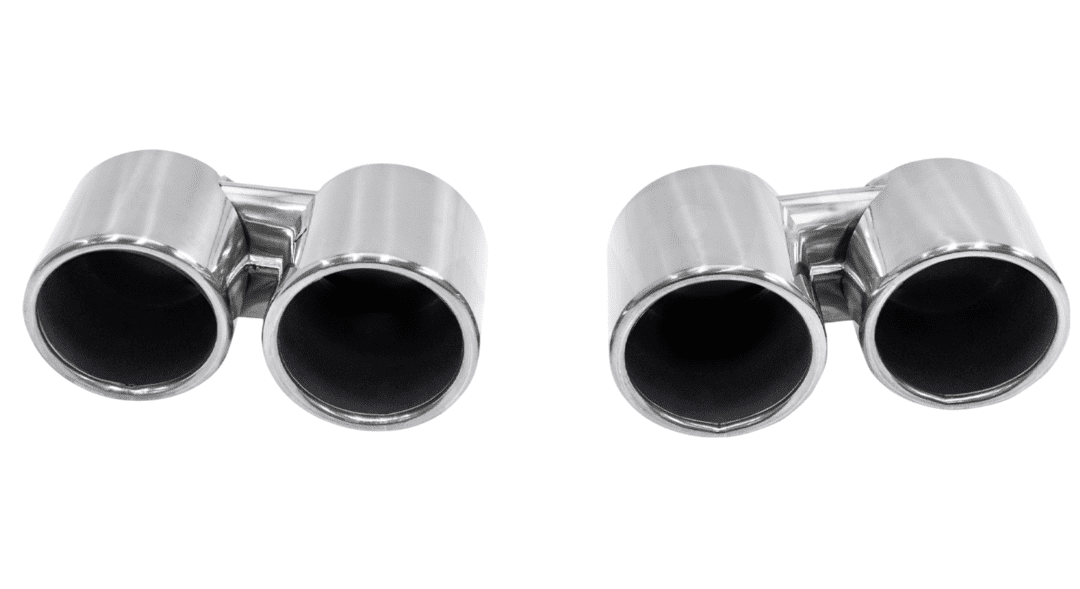 CARGRAPHIC Rolled-In Double End Tailpipe Set for 991.1 & 997.1 Porsche 911 Carrera / 4 / 4S / GTS / S
