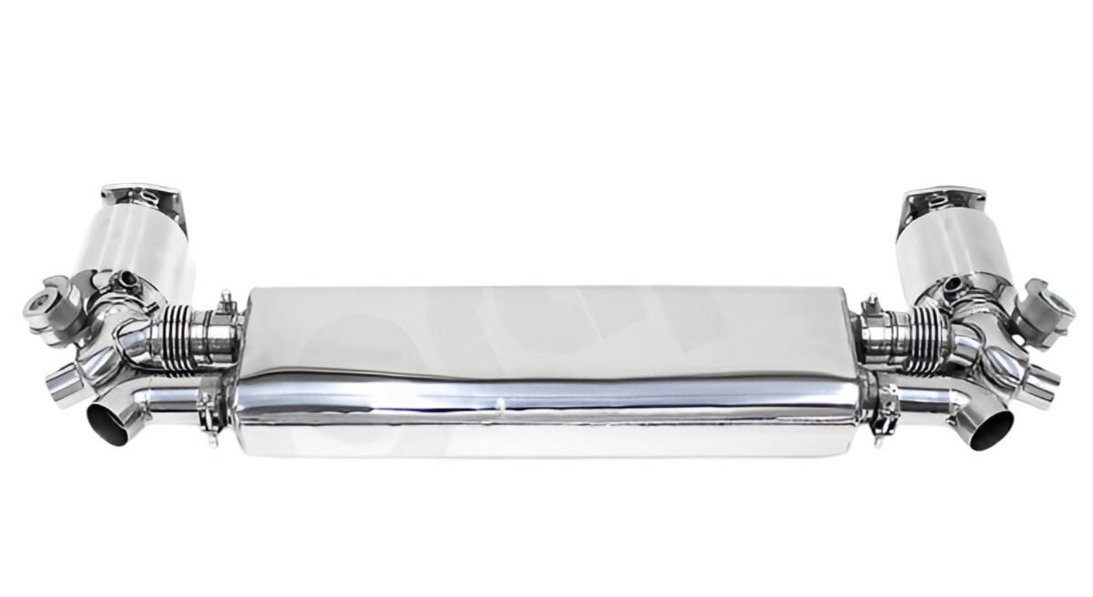 CARGRAPHIC Valved Turbo-Back Exhaust System w/ Sport Cats for 991 Porsche 911 Turbo & S