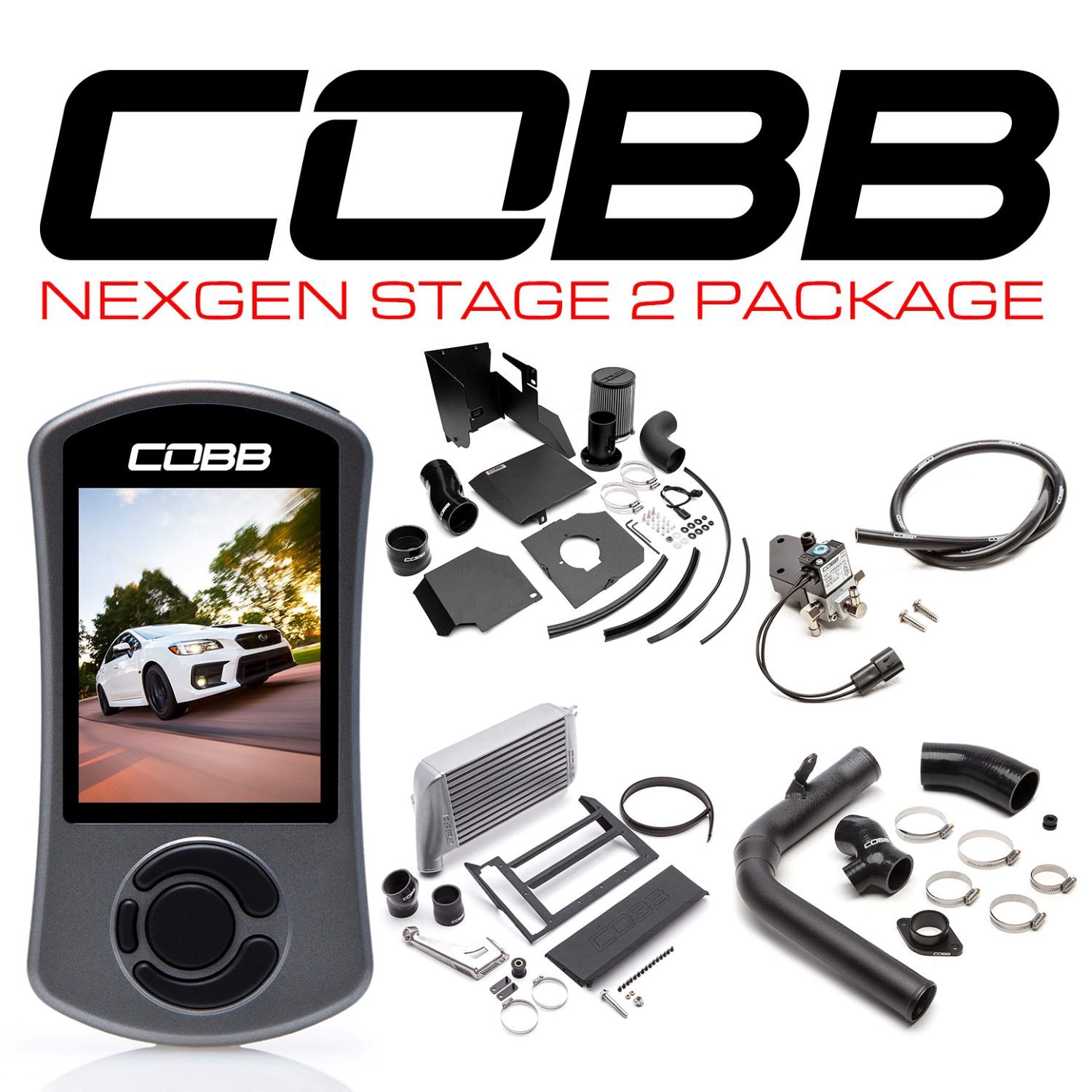 COBB Tuning NexGen Stage 2 Power Package w/ Silver SF Intake for VA Subaru WRX