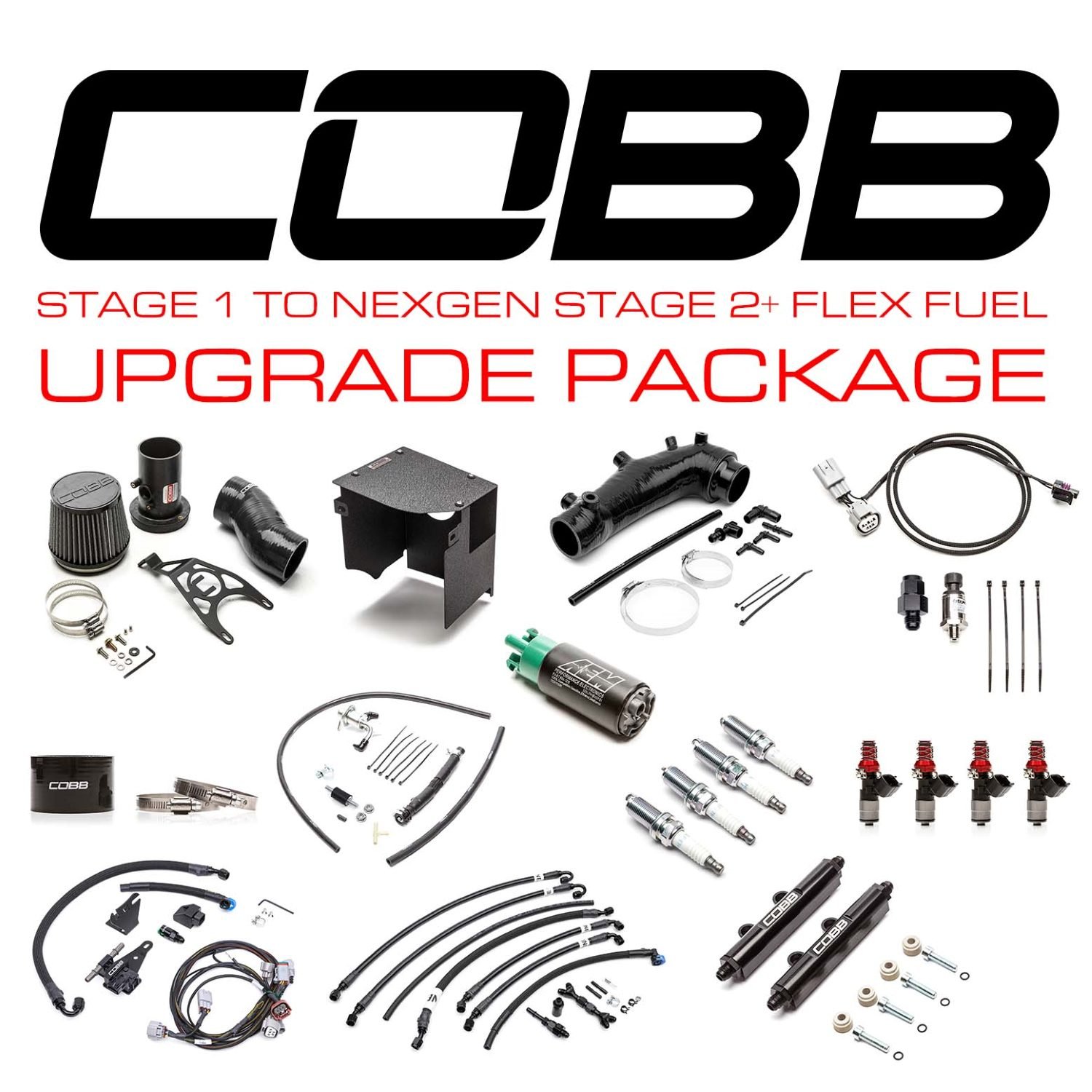 COBB Tuning Stage 1 Power Package to NexGen Stage 2 with Flex Fuel Upgrade for GR / GV Subaru Impreza WRX STi